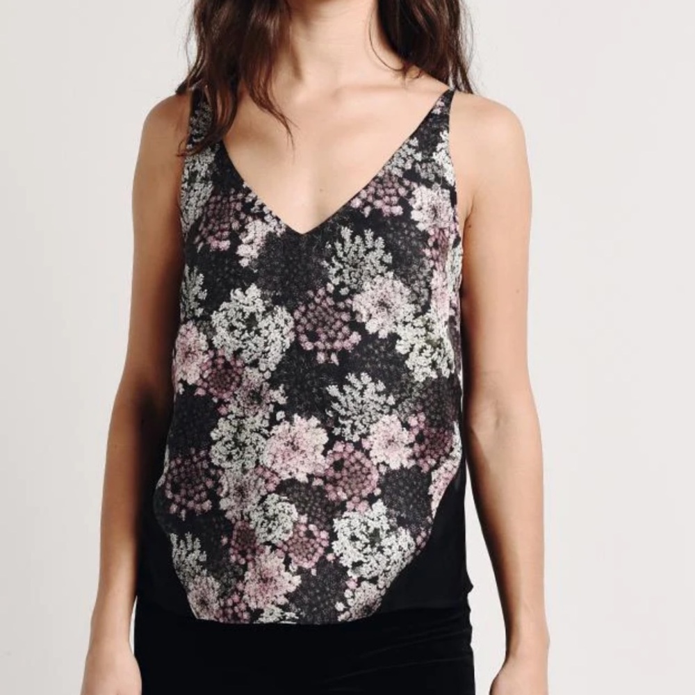 J Brand Lucy Floral Silk Camisole